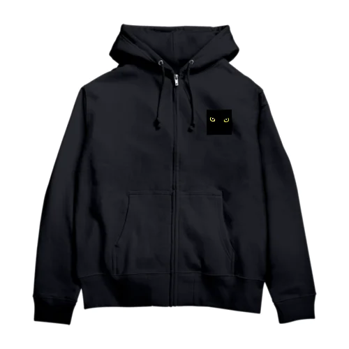 暗闇の黒猫 Zip Hoodie