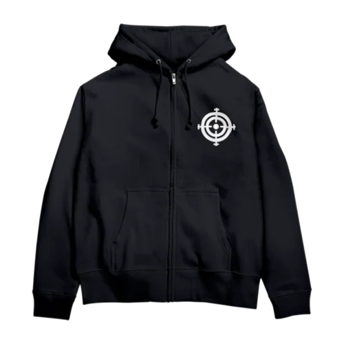 ターゲットマーク ホワイト Zip Hoodie