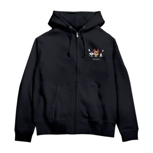 ヨークシャーテリア+チワワ（WhiteLogo） Zip Hoodie