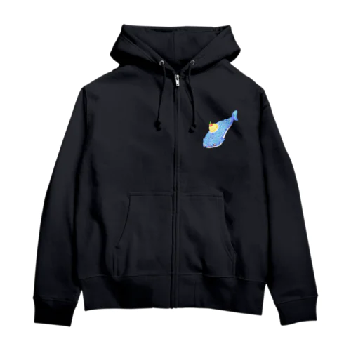 シ―フードアニマル　クリームソーダジンベイ Zip Hoodie