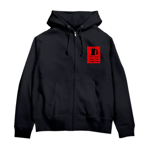 DDTObk-red Zip Hoodie