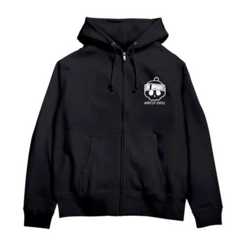 ウィンタースカル ゴーグルドクロ ホワイト Zip Hoodie