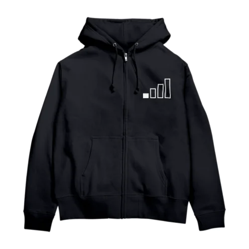 アンテナ1本【パーカー】【前面ワンポイント】【デザイン色：白】 Zip Hoodie