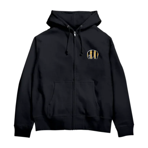 エレファント　イエローグレー Zip Hoodie