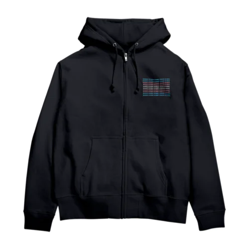 Trans flag in binary Zip Hoodie