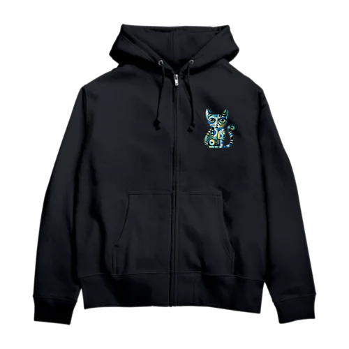 カラフル猫 Zip Hoodie