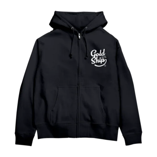 ゴールドシップ（タイポグラフィWHITE） Zip Hoodie