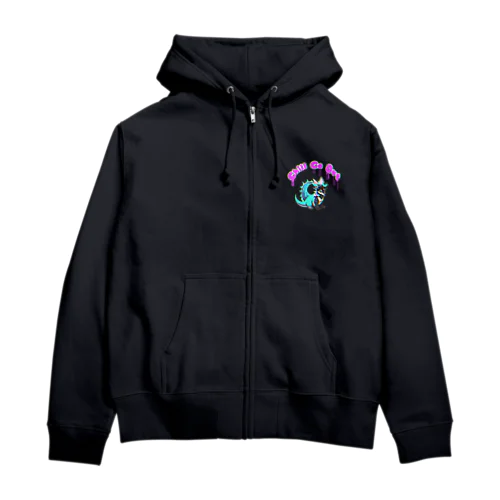 マメ柴チルちゃん　ドラゴンバージョン Zip Hoodie