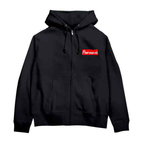 Flatearth Box Logo (RED) フラットアース ボックスロゴ(レッド) Zip Hoodie