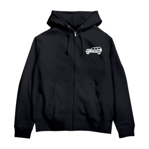 ノーラングラーノーライフ ジープ ホワイト Zip Hoodie