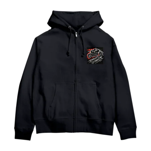 ワイルドライダー・メカニック ロゴ Zip Hoodie