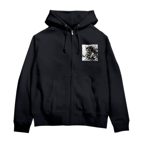 迫力ある鬼 Zip Hoodie