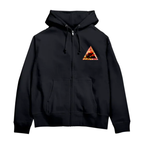 ▲3【三角形の穴】 Zip Hoodie