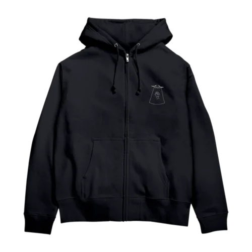 よじげんくんUFOしろぬき濃色用 Zip Hoodie