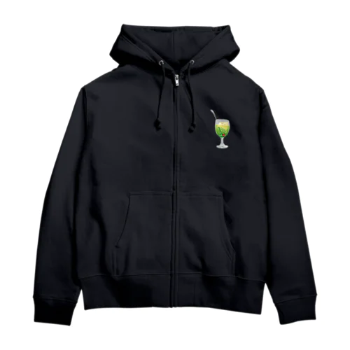 食べかけクリームソーダ Zip Hoodie