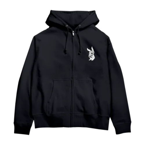 おめかしペストマスクうさぎ Zip Hoodie