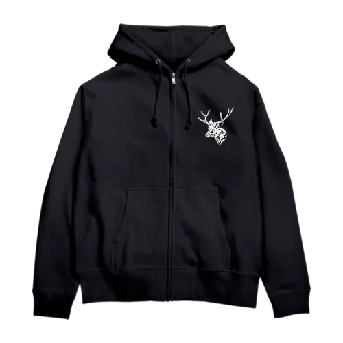 二ホンジカ　BLK Zip Hoodie