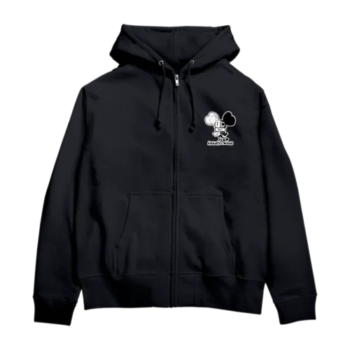 HEARTY×MOUSE SKULL Zip Hoodie