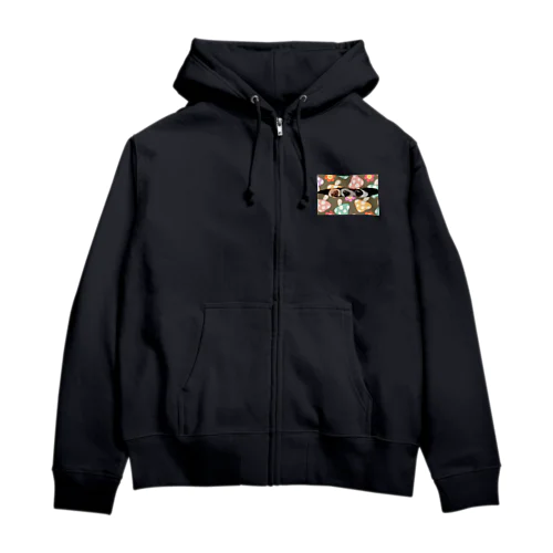 ３匹のわんこ Zip Hoodie