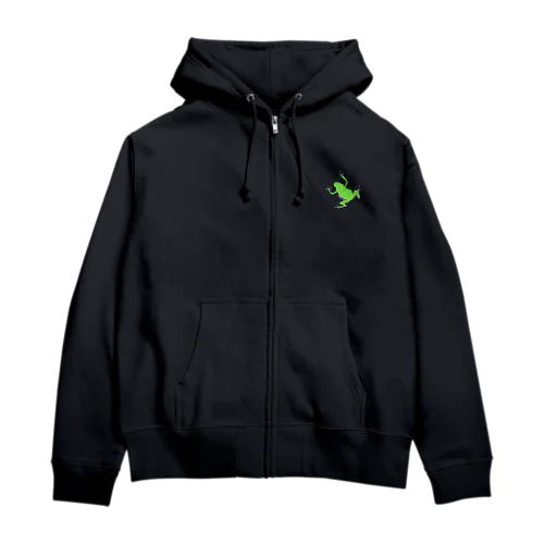 緑のハウカエル Zip Hoodie