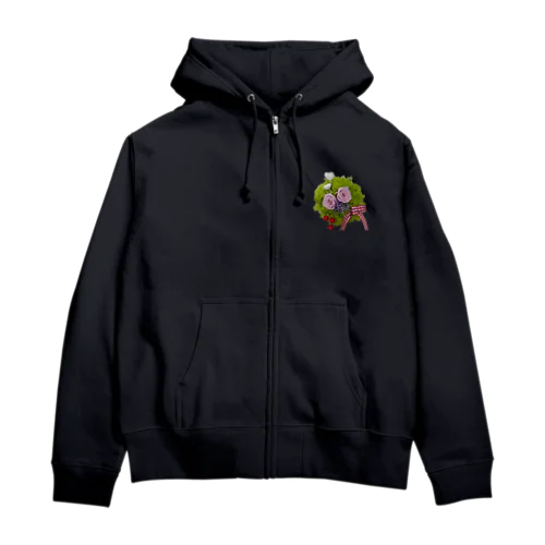 ラベンダーローズ Zip Hoodie