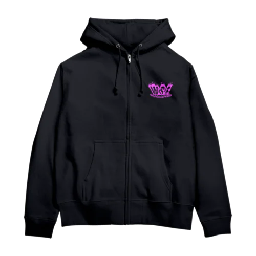 WSEオリジナルロゴ　ピンクプリント Zip Hoodie