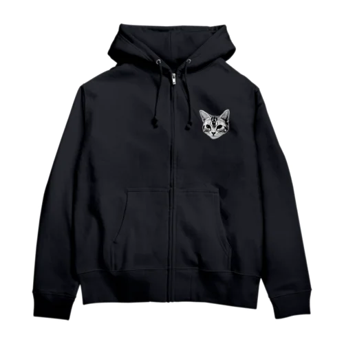 ねこのマャーちゃんの顔 Zip Hoodie