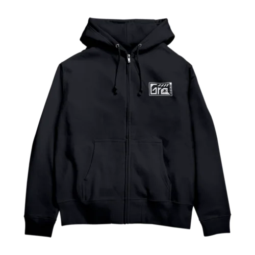 GraちゃんモチーフⅢWhite Zip Hoodie