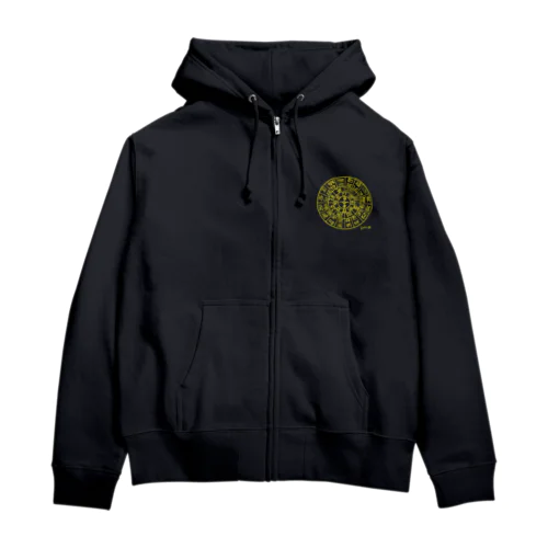 龍体太占筆　金 Zip Hoodie