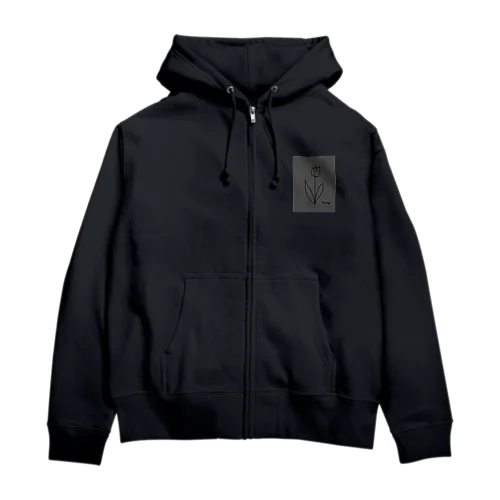 dark Gray green Zip Hoodie