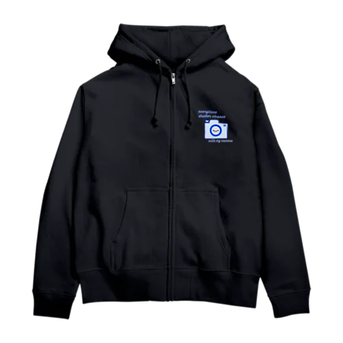 シャッターチャンス　ブルー Zip Hoodie