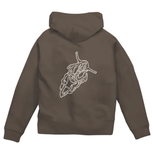 棘皮動物　幼生 Zip Hoodie