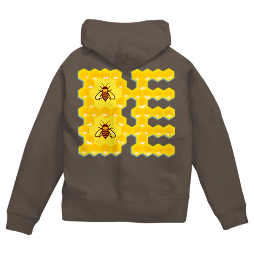 ハニカム構造(BEE） Zip Hoodie