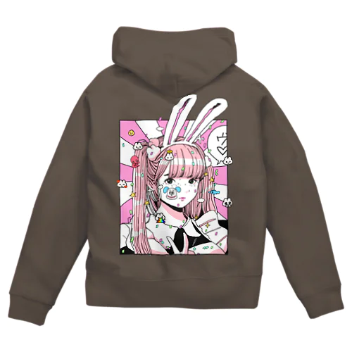 うさぎメイド Zip Hoodie