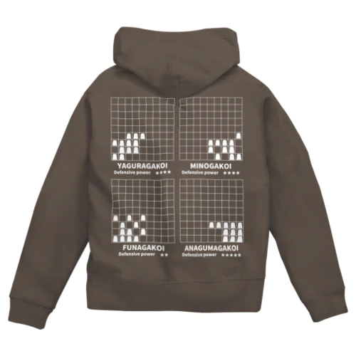 将棋の囲い Zip Hoodie