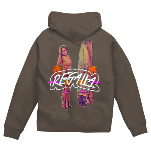 REGALIA surf girl Zip Hoodie