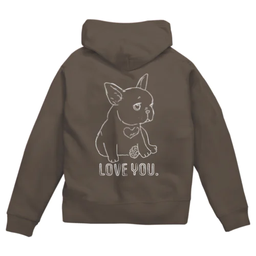 LOVE YOU. Zip Hoodie