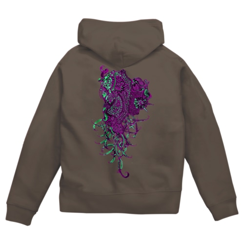羊(紫緑) Zip Hoodie