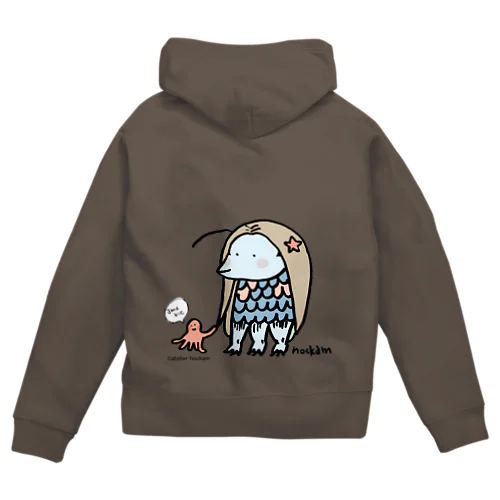 アマビエ（ほっかむ画） Zip Hoodie