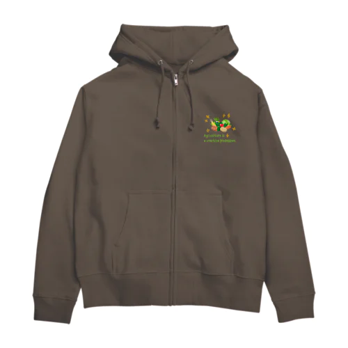 農業はクリエイティブ Zip Hoodie