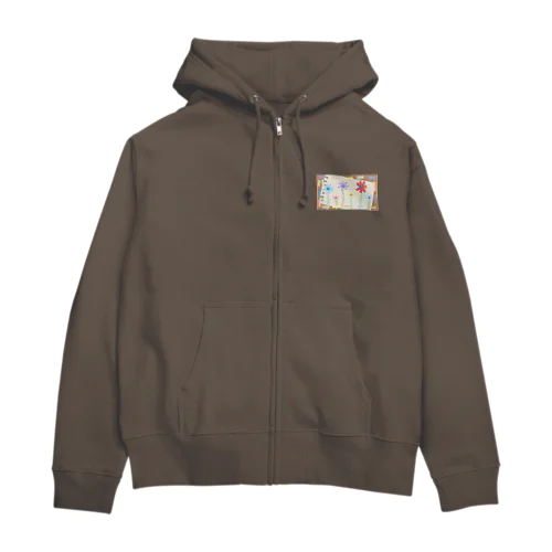 マスキングテープのお花畑 Zip Hoodie