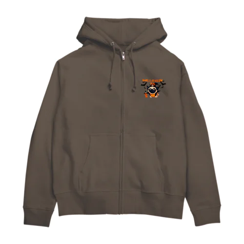 ハロウィン　パグ Zip Hoodie