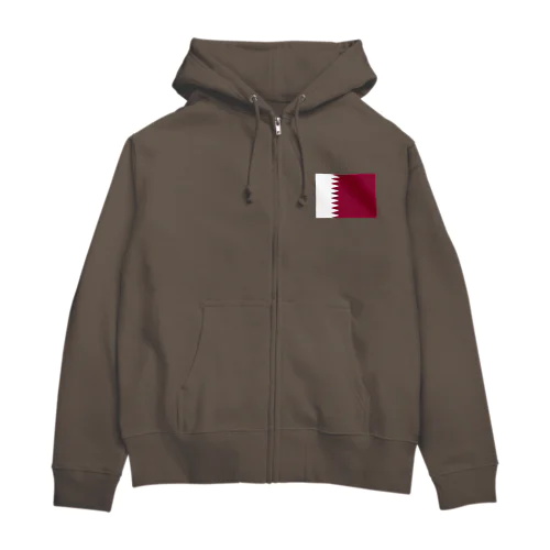 カタールの国旗 Zip Hoodie