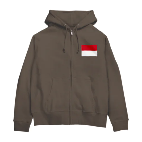 モナコの国旗 Zip Hoodie