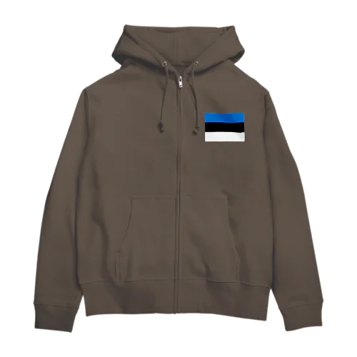 エストニアの国旗 Zip Hoodie