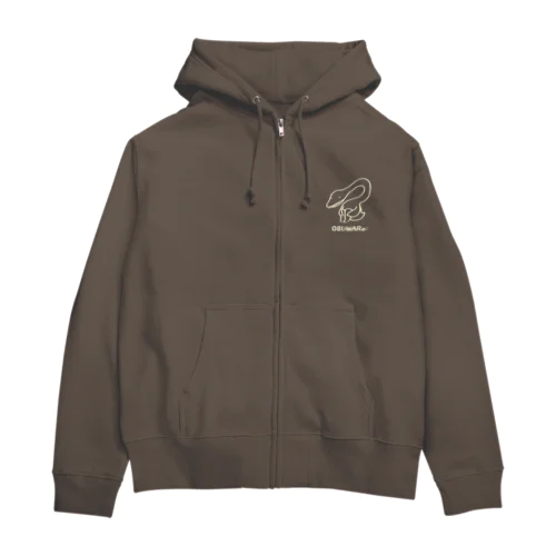 白いエラスモサウルスさん Zip Hoodie