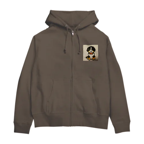 バーニーズマウンテンDogちゃん Zip Hoodie