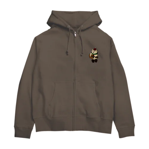 背面付きのくまさん Zip Hoodie