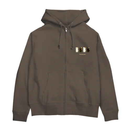 白黒ねこ Zip Hoodie