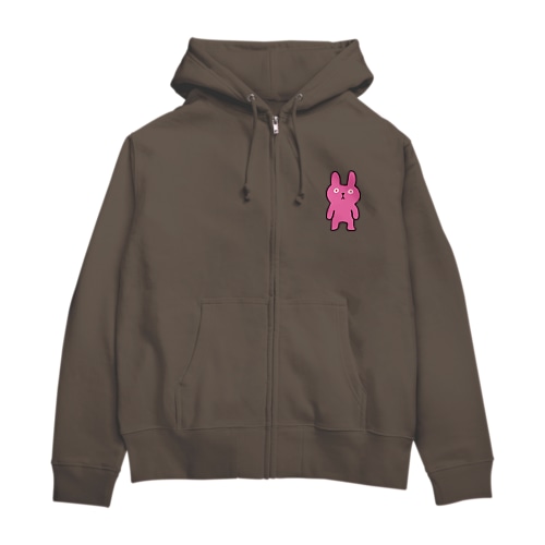 やばウサ直立 Zip Hoodie